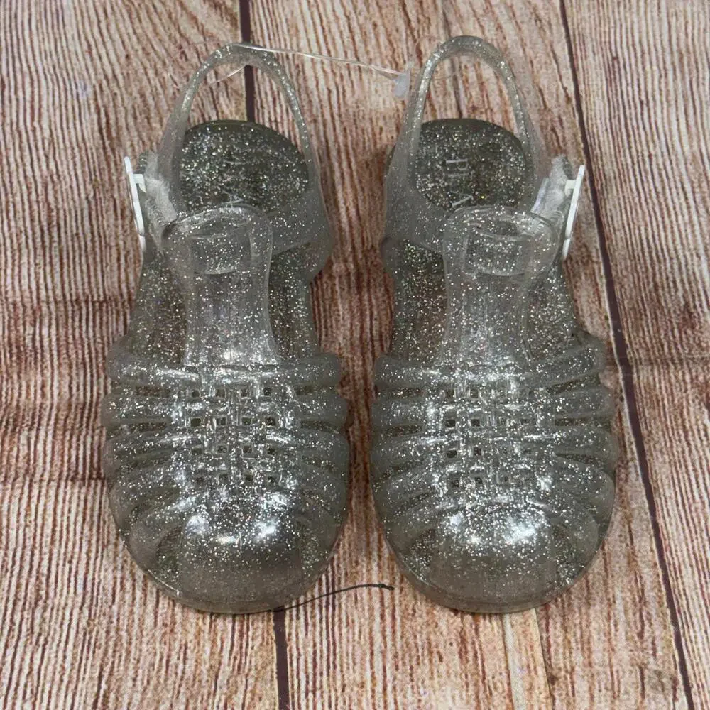 The Children's Place Glitter Jelly Sandals Size 8 nwot